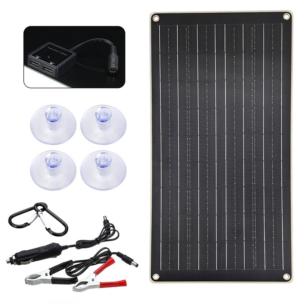 Dual USB 40W Solar Panel 18V for Outdoor Mobile Phone and Vehicle Charging