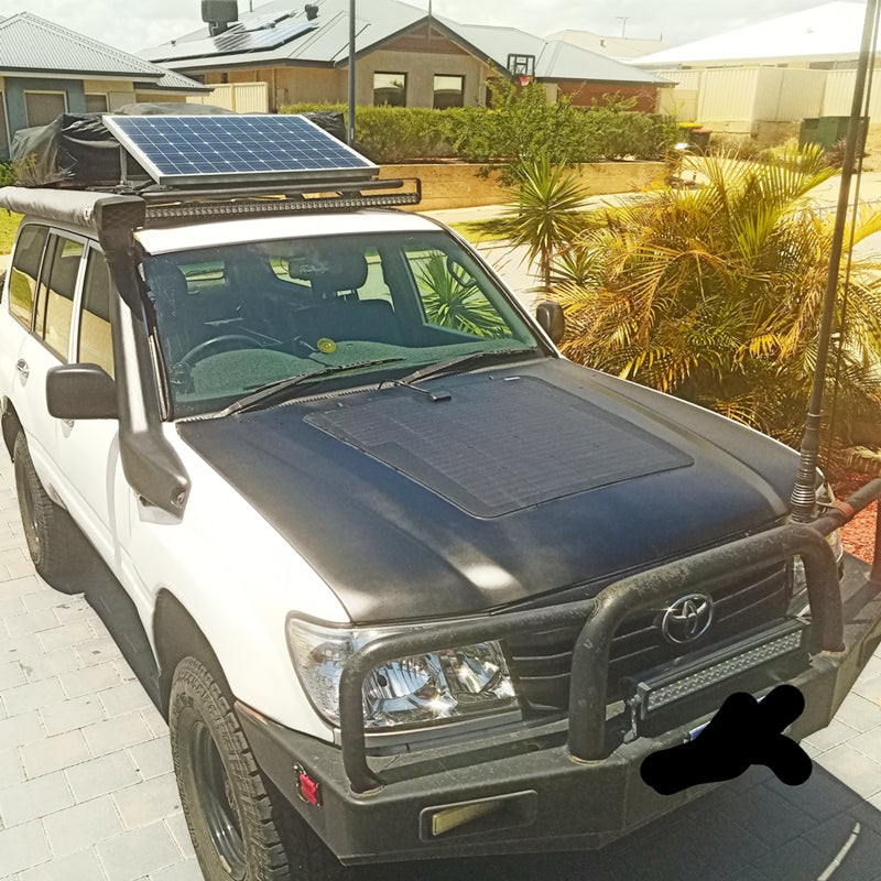 Toyota Land Cruiser 100 Series J100 Lensun Hood/Bonnet Flexible Solar Panel Best
