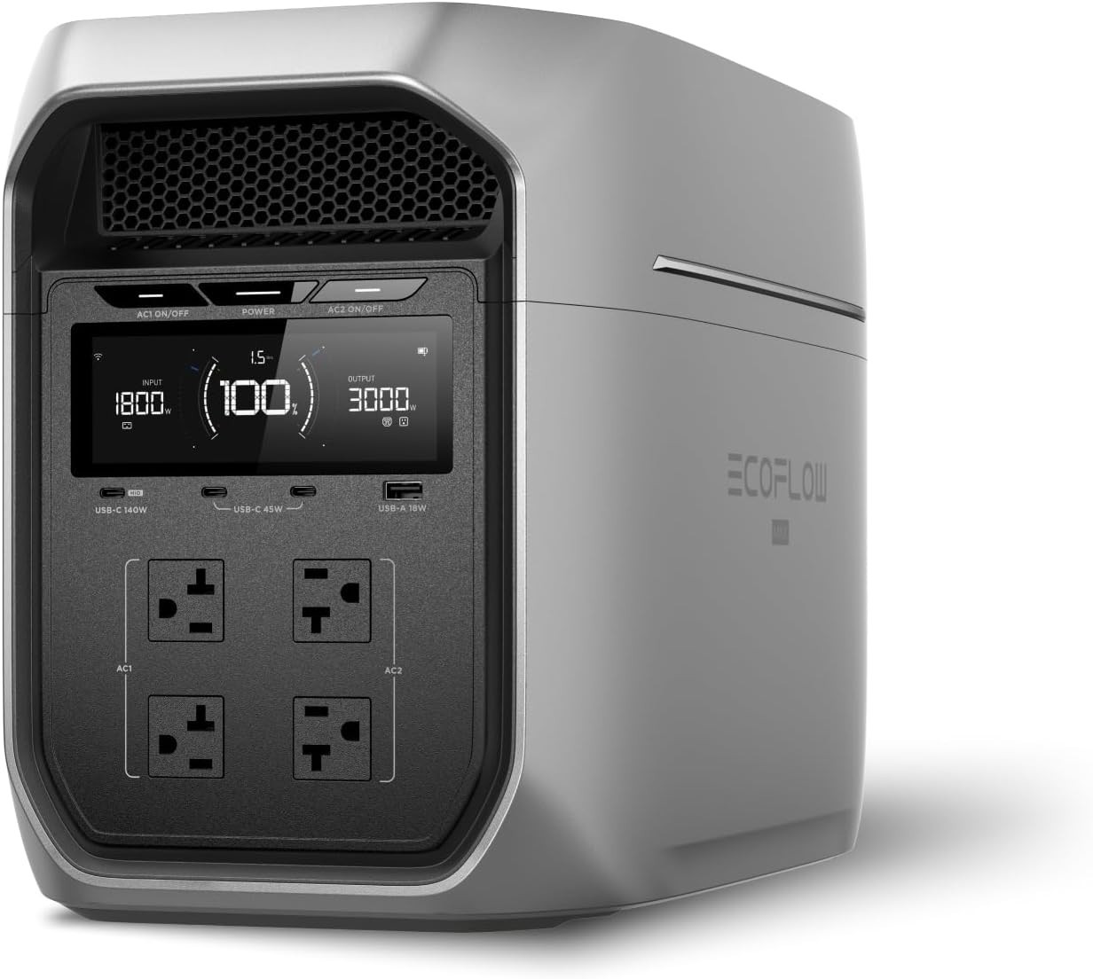 Eco-friendly DELTA 3 Max Plus Power Station – Recharge in 64 mins for On-the-Go