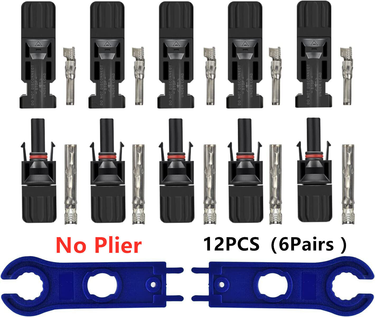 12Pairs Panel PV Solar Cable Connectors Wire Crimper Pliers Crimping Tool Set