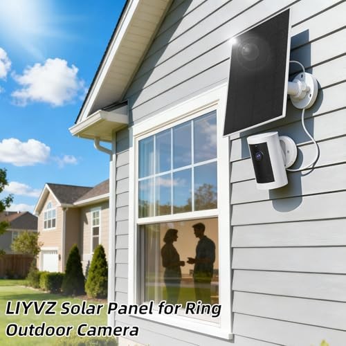 5W Solar Panel for Ring with 8000mAh Battery, Compatible for Ring (1 pack)