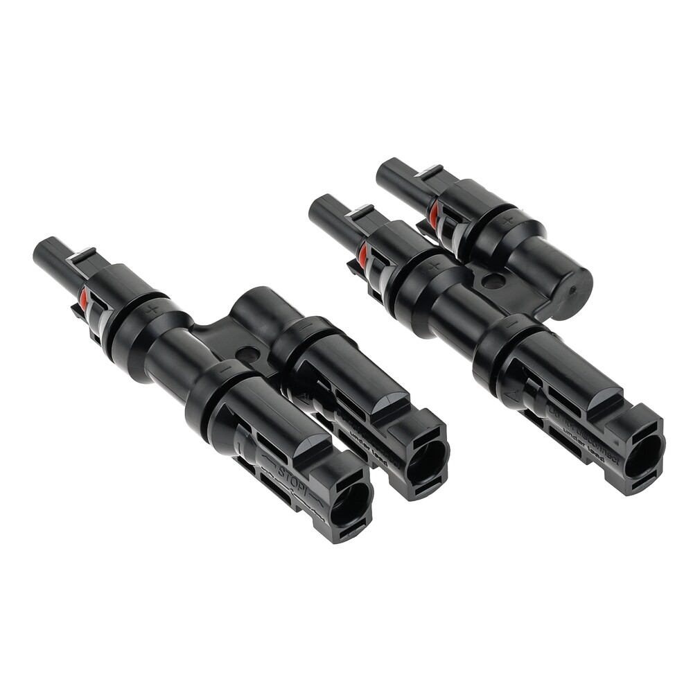 T Branch Solar Panel Connectors Solar Waterproof Adapter Cable 2 to 1 MMF+FFM