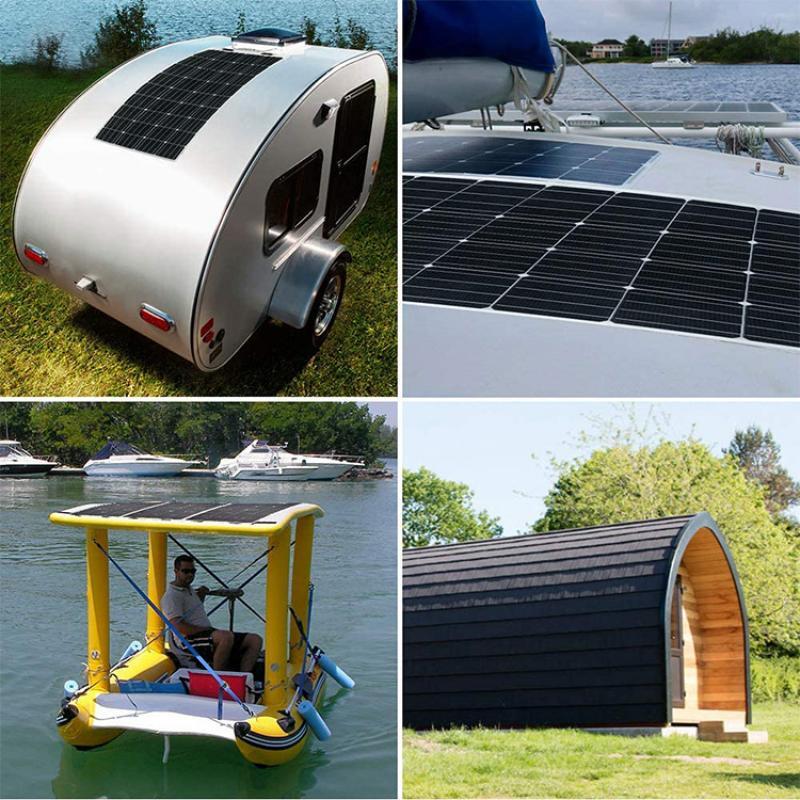 350W 18V Flexible Solar Panel Module Battery Charger Car Outdoor RV Marine