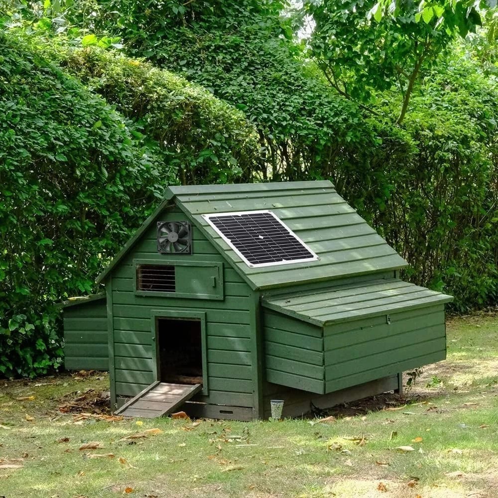 Weatherproof Solar Panel & DC Fan Kit for Effective Airflow & Odor Control