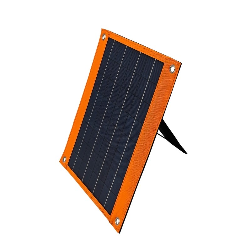 16W 18V Compactly Solar Panel Charger For Camping Hiking USB Type C DC5521Output