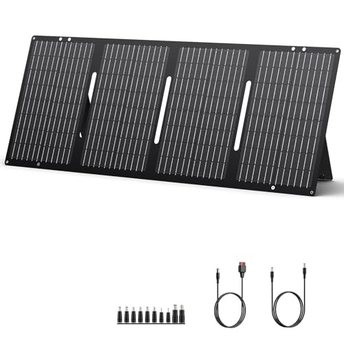 Portable Solar Panel Foldable Solar Charger with DC/USB C/USB A Output DC 60W