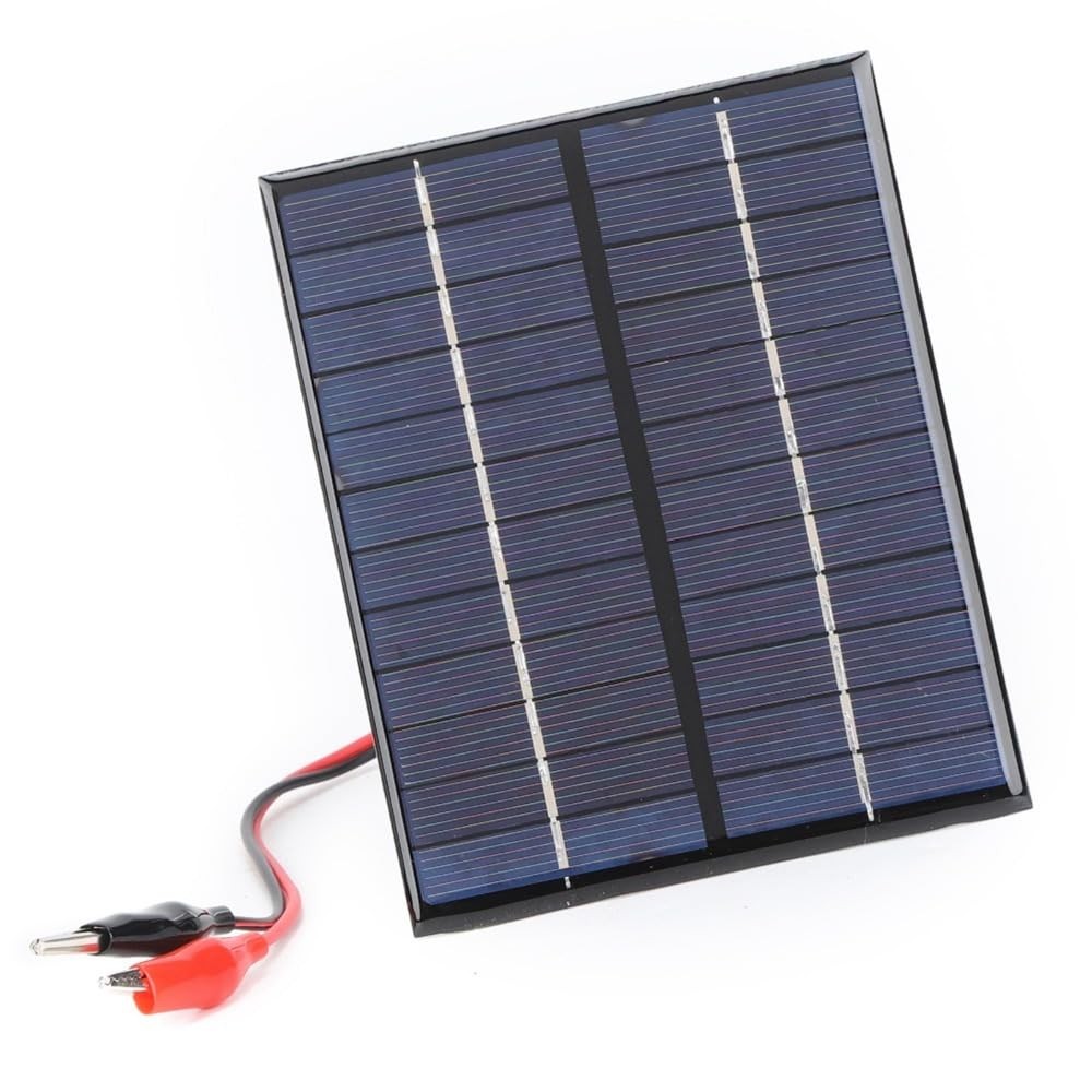 Polycrystalline Solar Panel with Alligator Clips – Portable Solar Charger for…