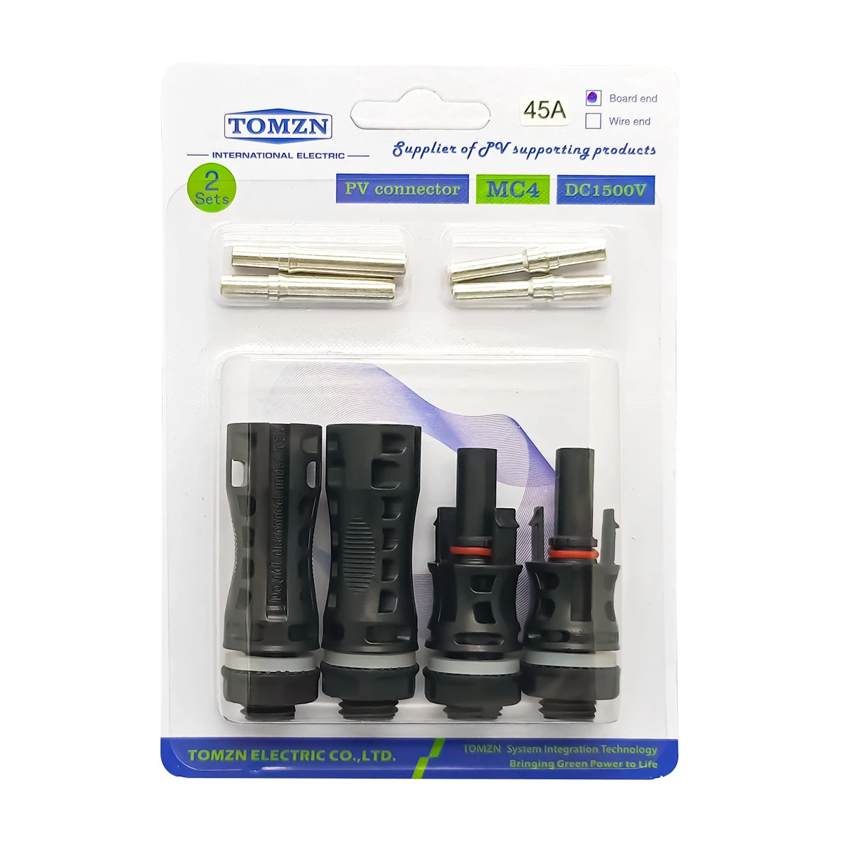 2 Sets of PV Solar Connectors 1000V 1500V 32A 45A Panel Branch PV Photovoltaic W