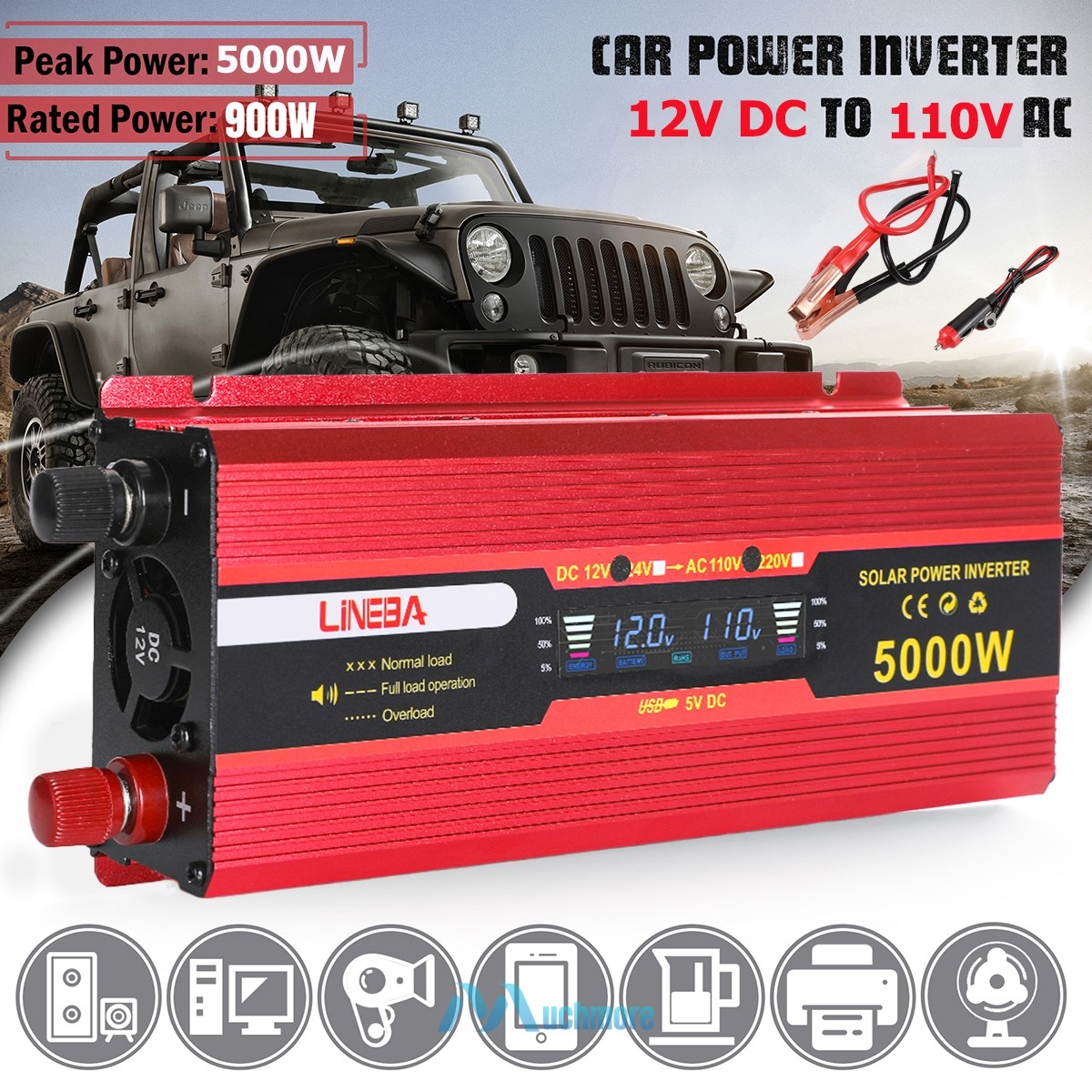 5000W Power Inverter & Solar Panel System for Home Complete Kit Solar Generator