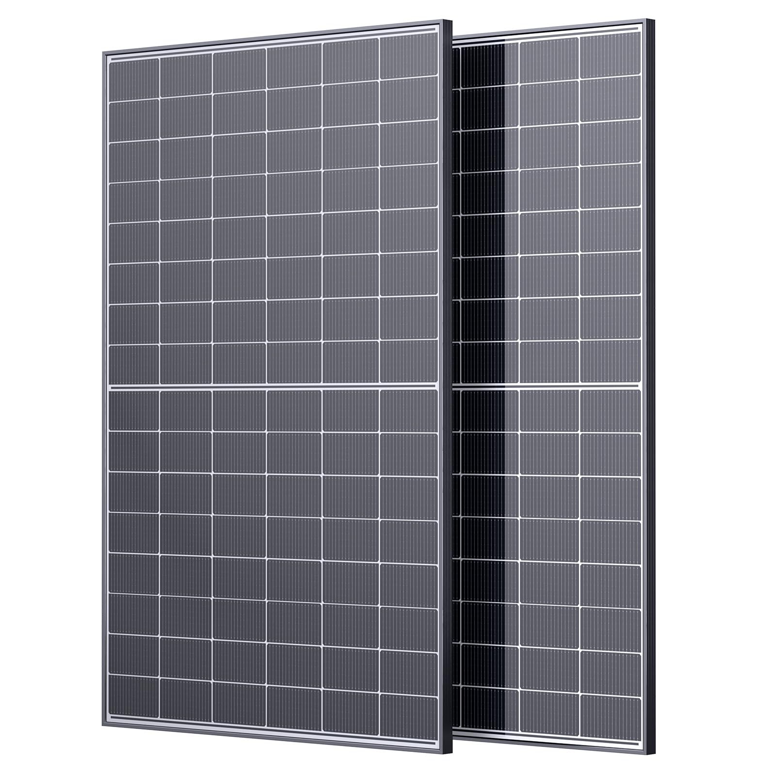 450W Bifacial Solar Panel 2-Pack (900W Total), N-Type 16BB Double Glass Monocrys