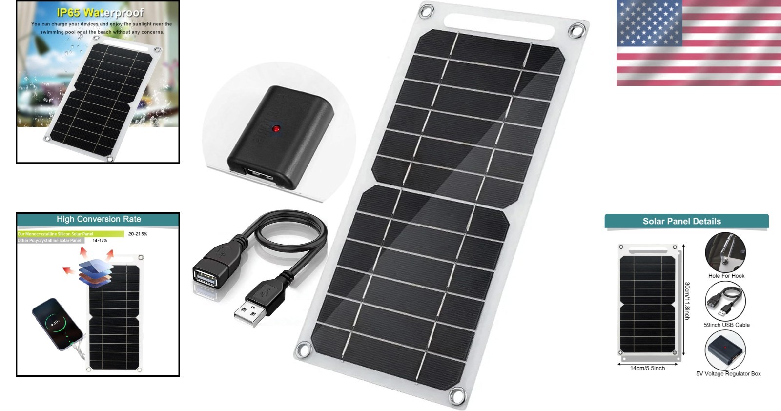 Ultra-Light Mini 5V 6W Solar Panel for Phones & Lanterns – Waterproof & Durable