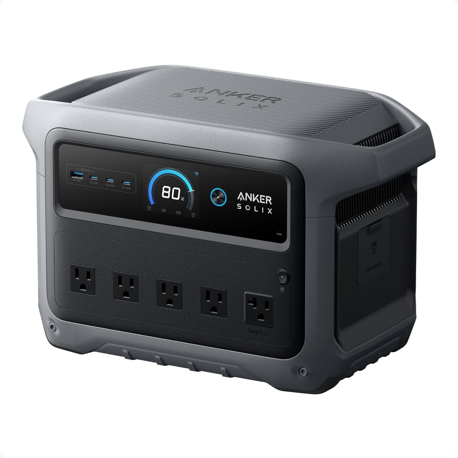 SOLIX C1000 Gen 2 Portable Power Station, 2,000W (Peak 3,000W) Solar Generator,