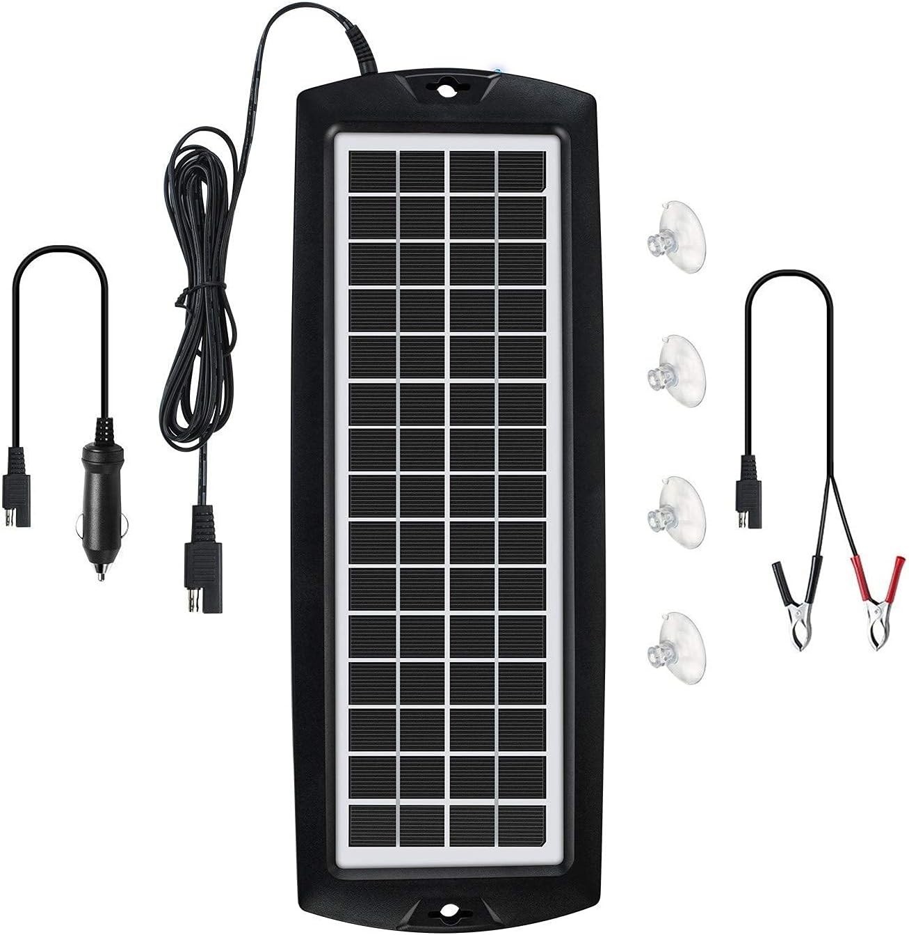 12V Solar Battery Maintainer with Built-In Diode – Compact & Lightweight