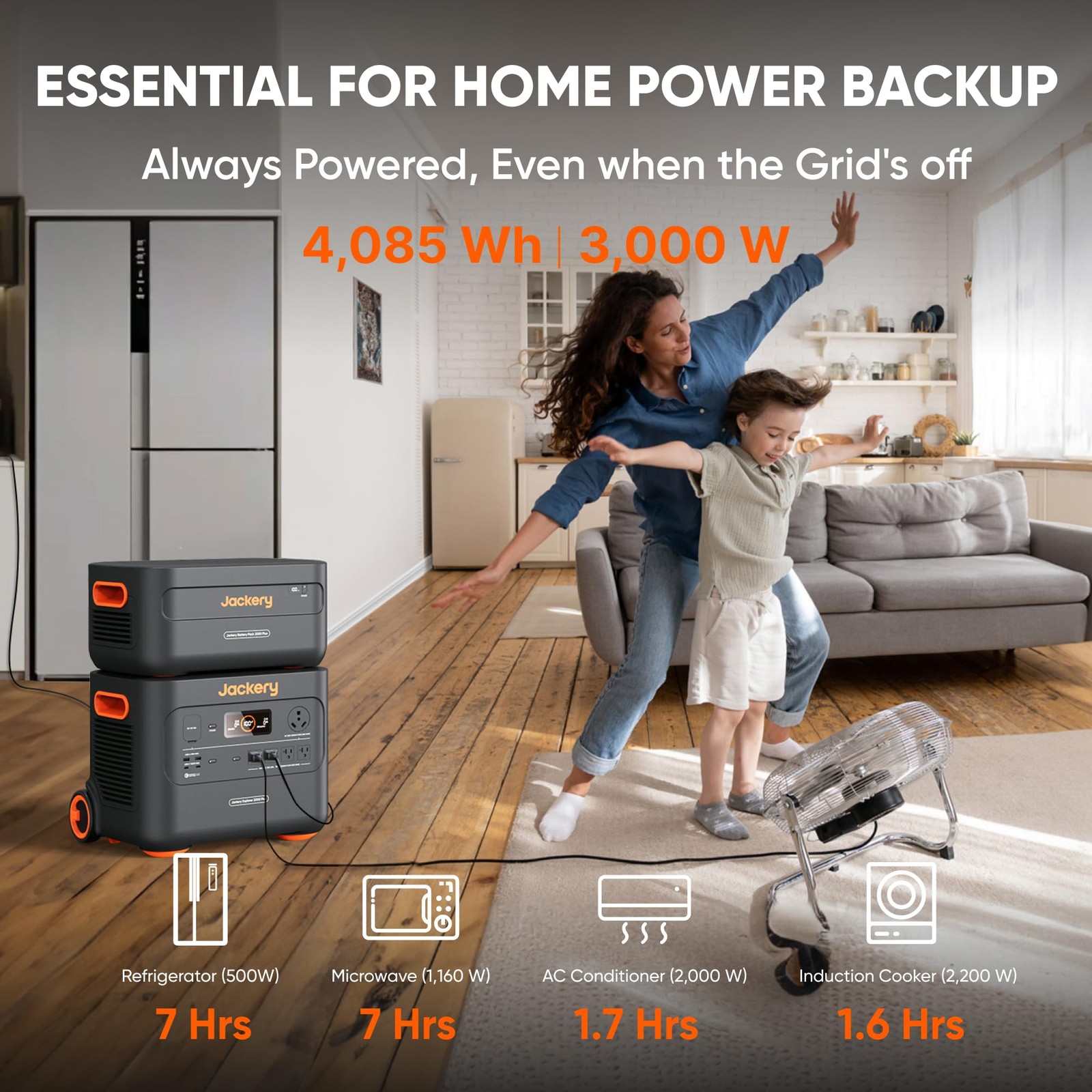 Jackery Solar Generator 4000 Kit, Explorer 2000 Plus and 1X PackPlus E2000 Plus