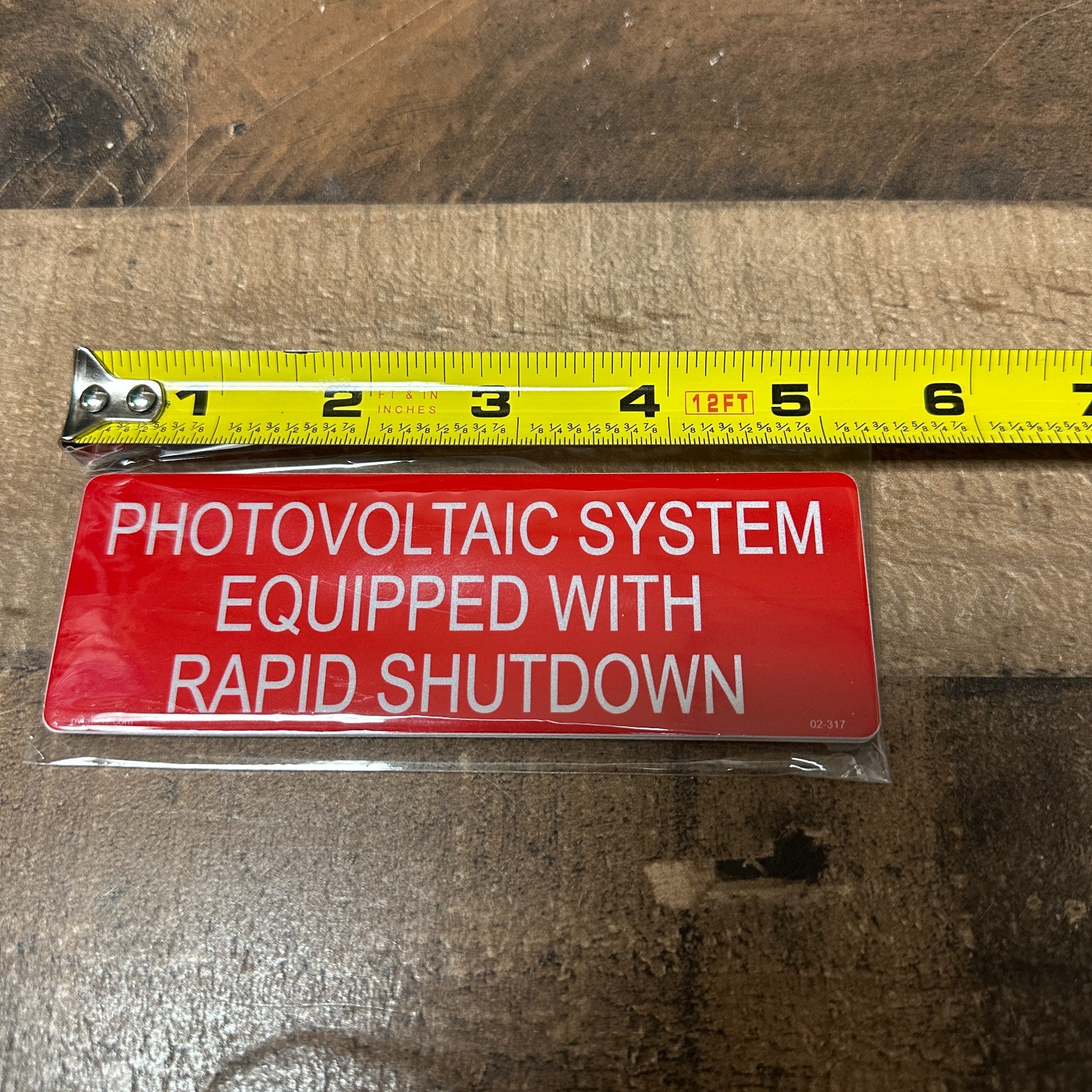 1.75″ x 5″ Photovoltaic System Equipped w Rapid Shutdown Label 02-317 Pack of 10