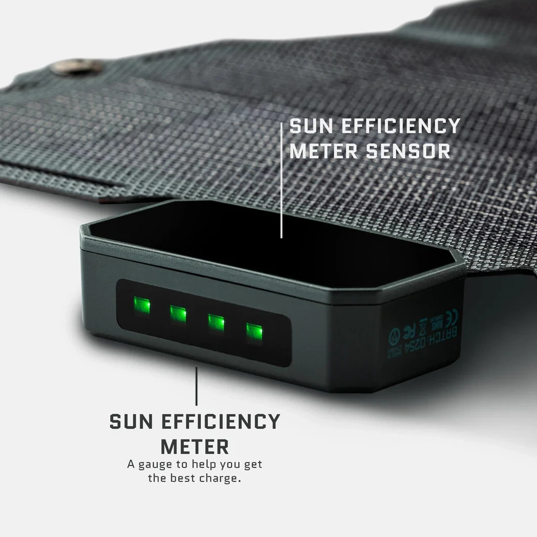 Dark Energy Spectre Gray 18W Folding Solar Panel for Charging Phones Power Banks