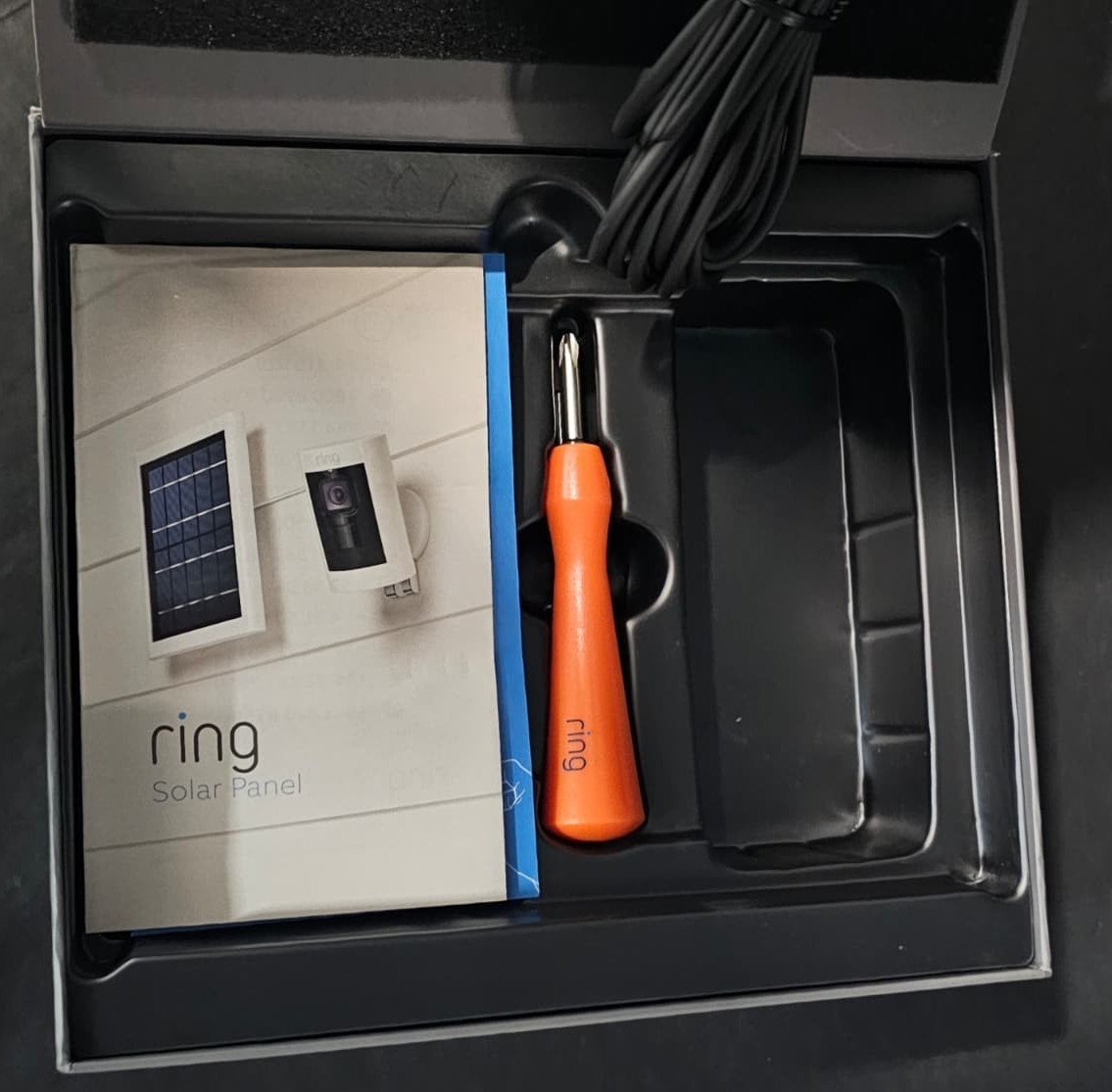 Ring Solar Panel for Spotlight Cam Battery with Tools & Manual in Box – Untested
