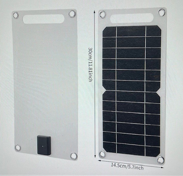 (2) Solar Panels 5v with USB Output & Battery Charging Case (BNIB)