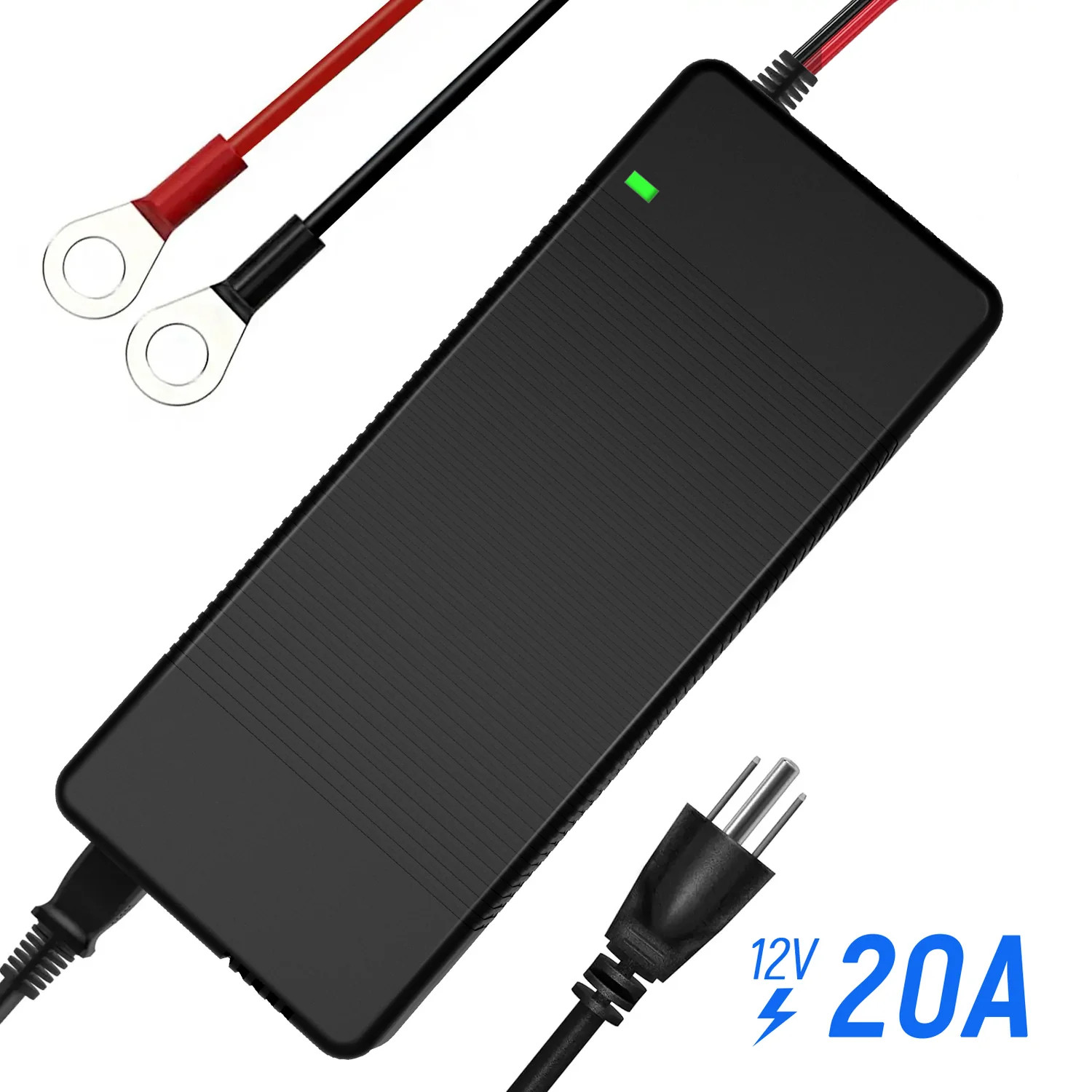 WattCycle 14.6V 20A Smart Lithium LiFePO4 Battery Charger for 12V Battery