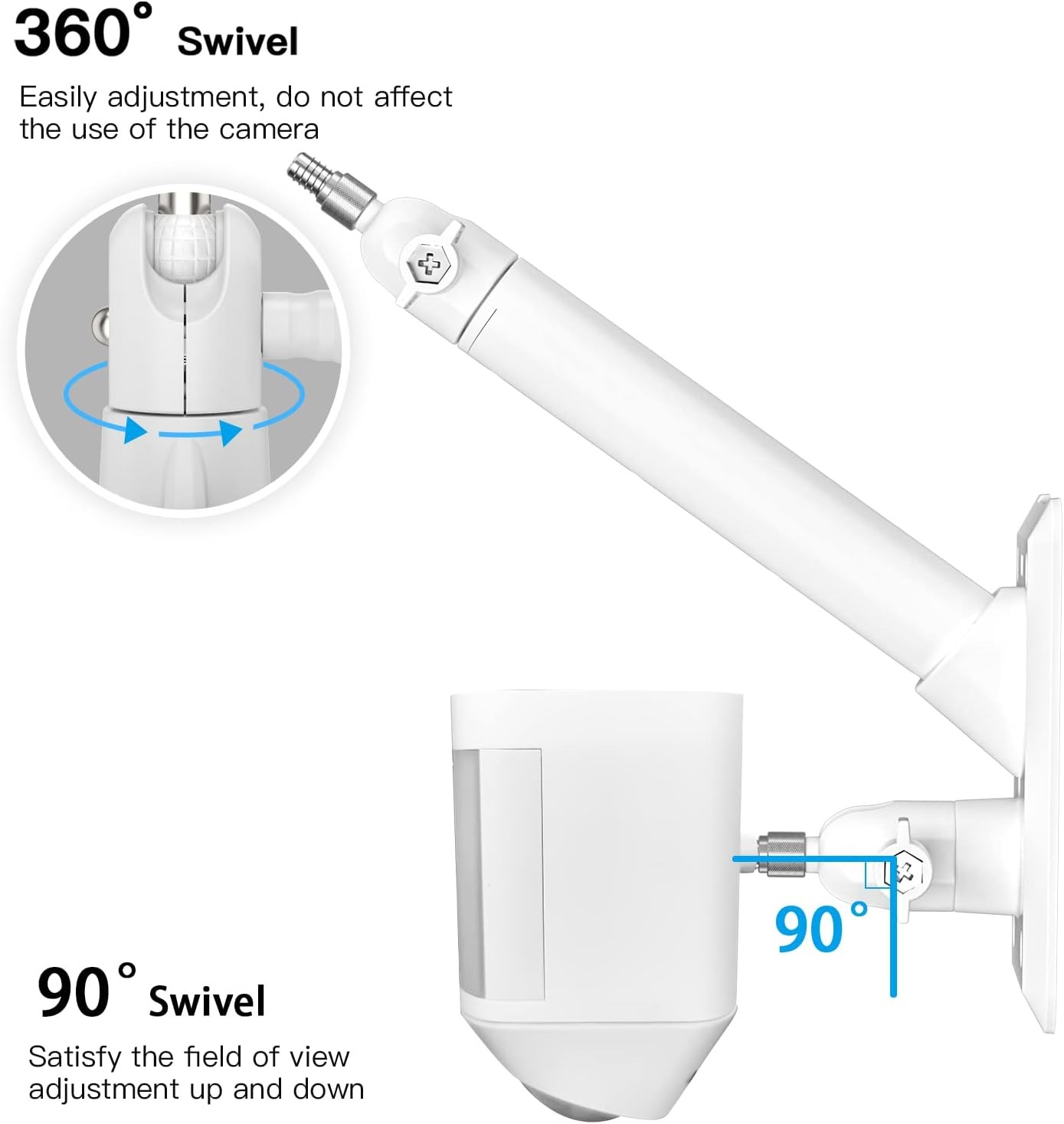 Ring Wall Mount for Cameras and Solar Panels -White