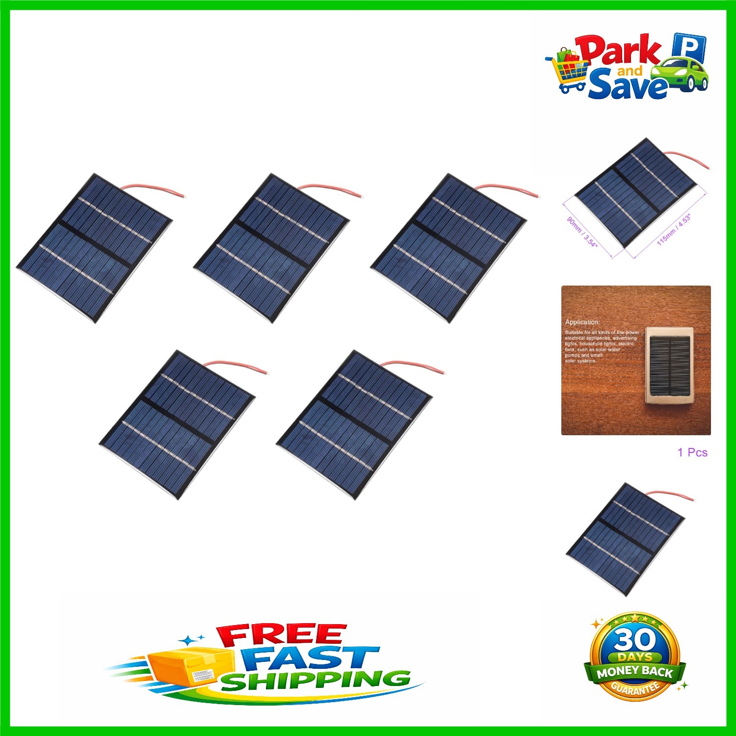 Durable 12V Mini Solar Panel – 1.5W Power, Weather-Resistant & Easy to Install