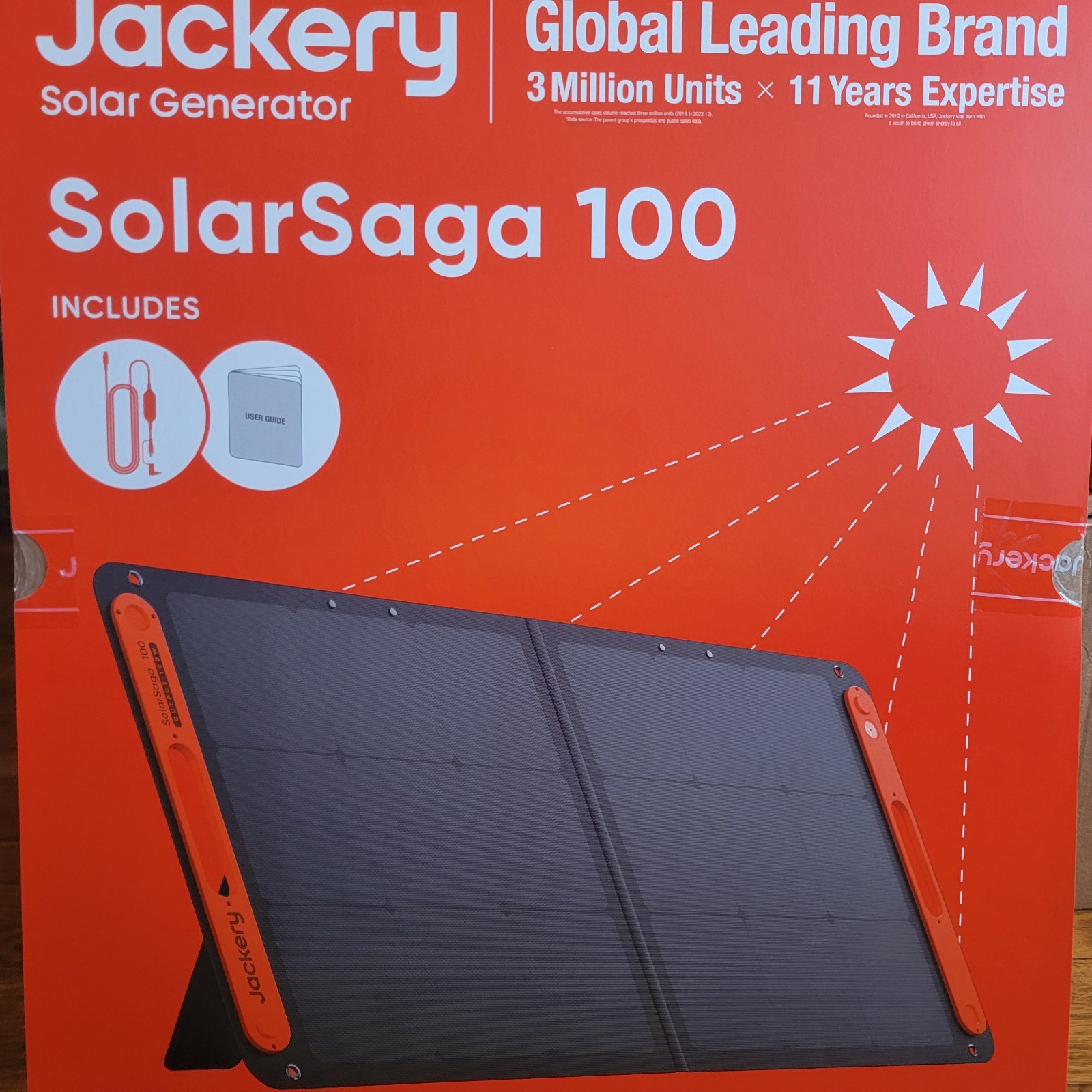 Jackery SolarSaga 100W Bifacial Portable Solar Panel for Explorer 240/300/500/10