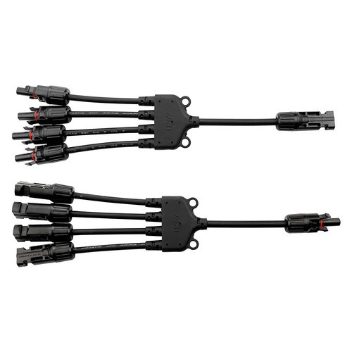 1 to 4 Way MC4 Connector Solar Panel Y Branch Cable Adapter Waterproof Extension