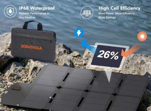 SOKIOVOLA 100W Portable Solar Panel MC-4 Foldable Solar Panel Charger Kits 18…