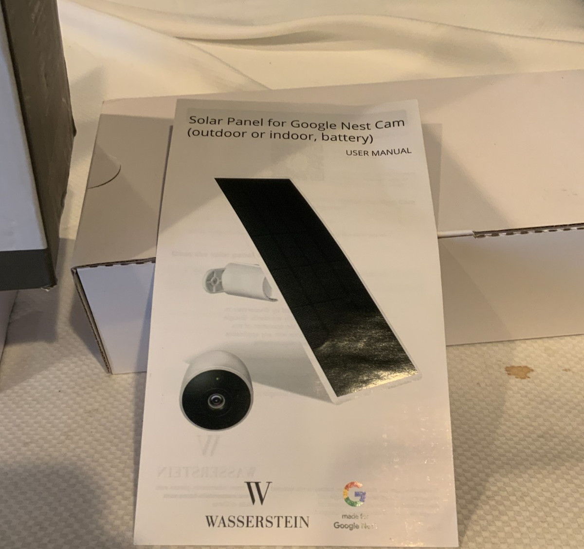 Wasserstein 2Pack Solar Panel For Google Nest Cam, Serial#BP20015121, NEW W/ Box
