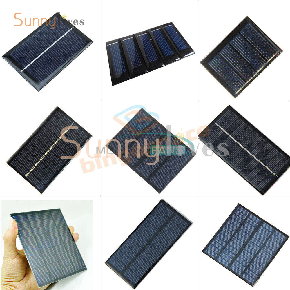 2V/5V/6V/12V Monocrystalline Solar Power Panel For Motor Toys Lawn Lamp