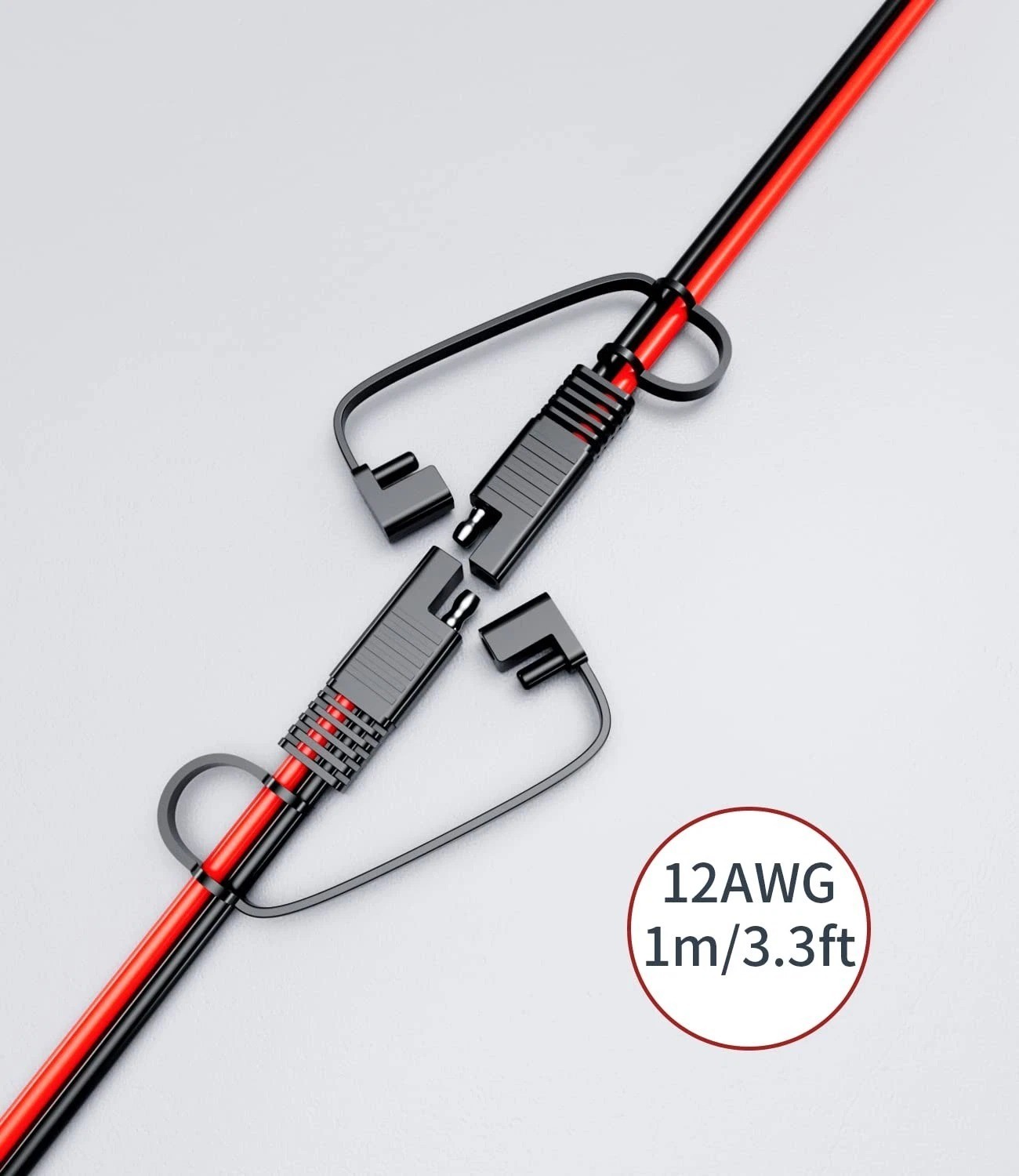 SAE Extension Cable 12AWG, SNLLMZI SAE to SAE Extension Cord DC Power Automot…