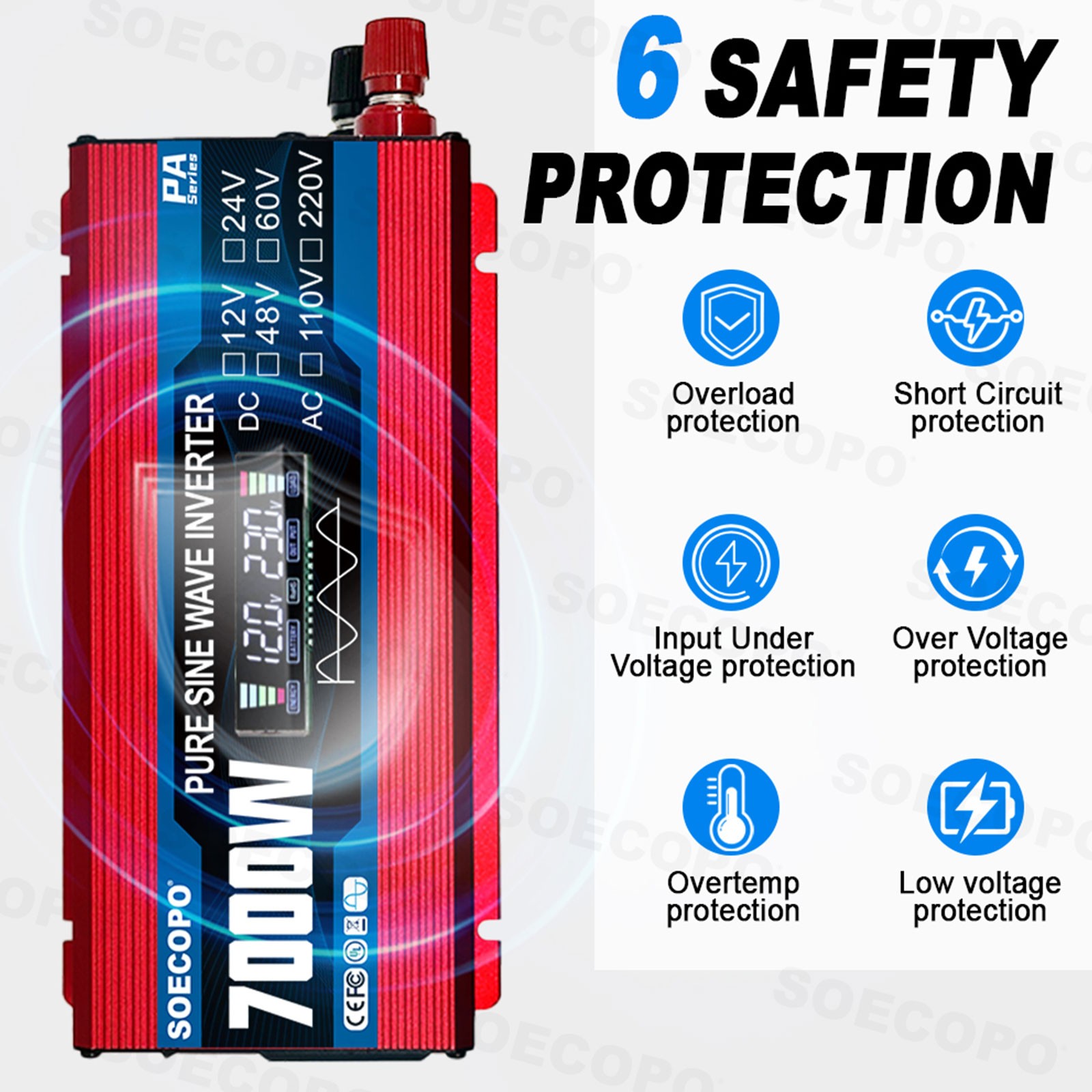 7000W Solar System Kit 12V To 110V/220V Off-Grid Inverter System 100A Controller