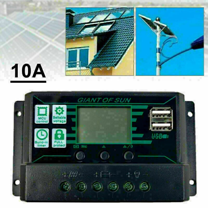 10A-100A MPPT Solar Panel Regulator Charge Controller 12V/24V Focus Tracking