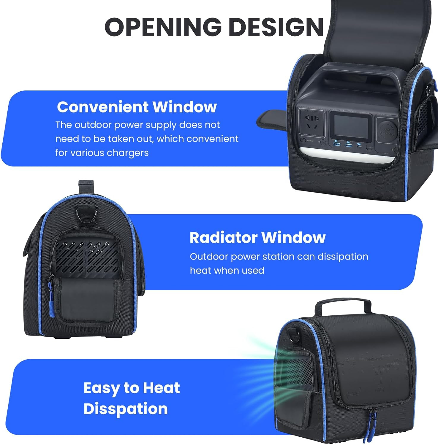 Portable Power Station Carrying Bag Compatible with Anker 521/ DaranEner 300w, C