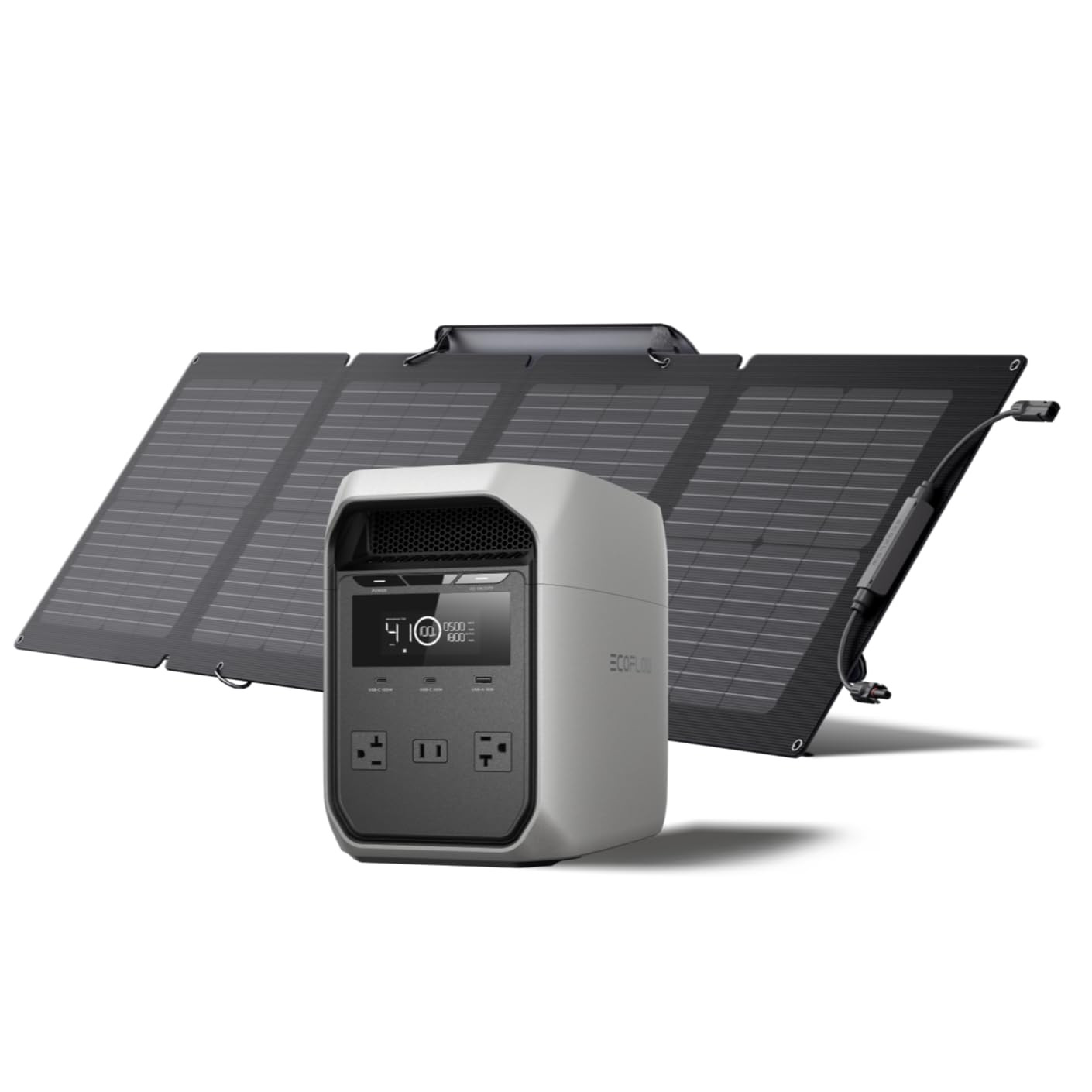Solar Generator Delta Classic 1024Wh with 110W Solar Panel, LFP Battery Portabl