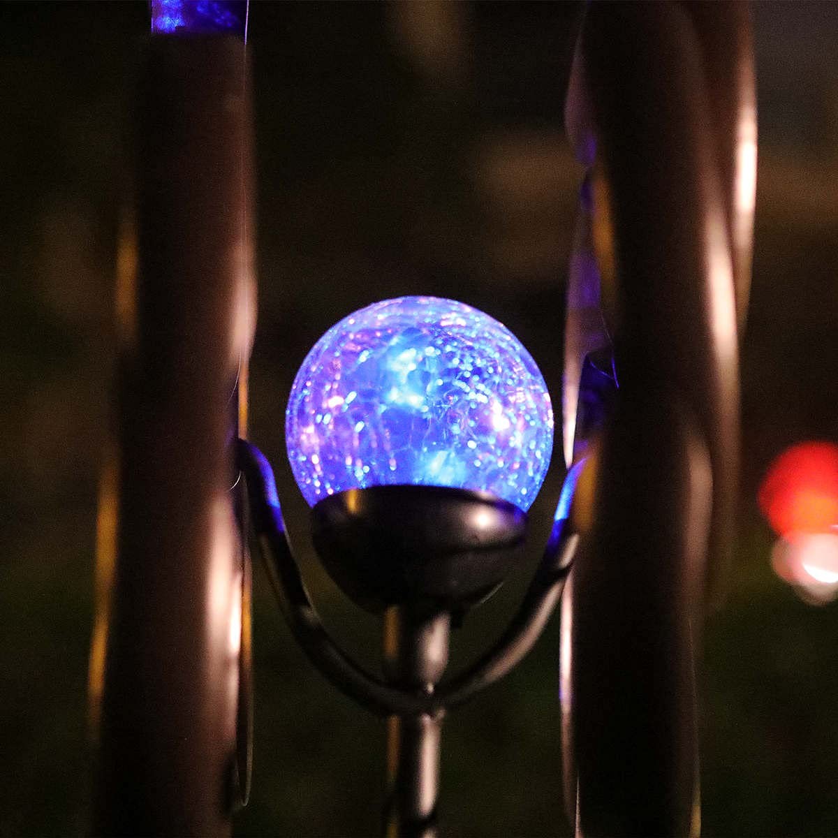 Solar Powered Glass Ball+Accessories – for Solar Wind Spinner Replacement Sol…