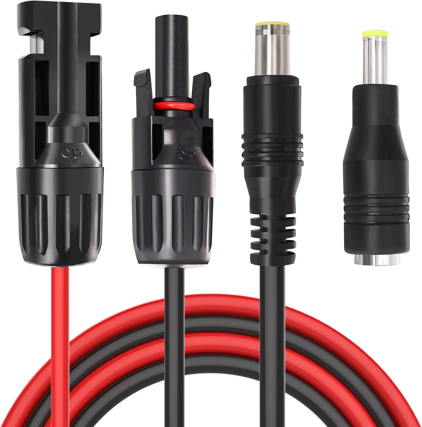 Durable 6.23ft DC 8mm to 5.5mm Solar Adapter Cable for Portable Power Stations
