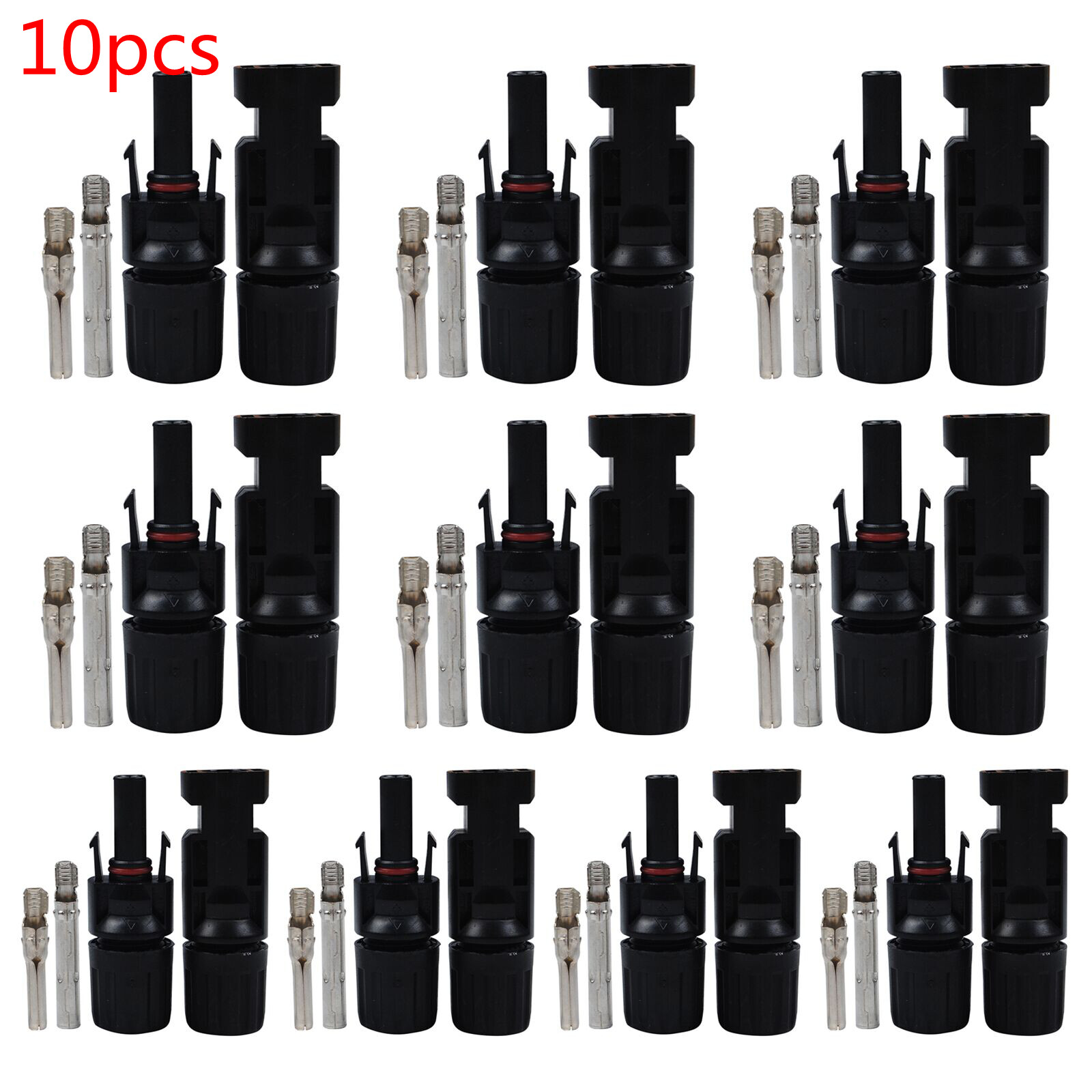 10 Pair Connectors For MC-4 Solar Panel 30A Plug Socket Male & Female