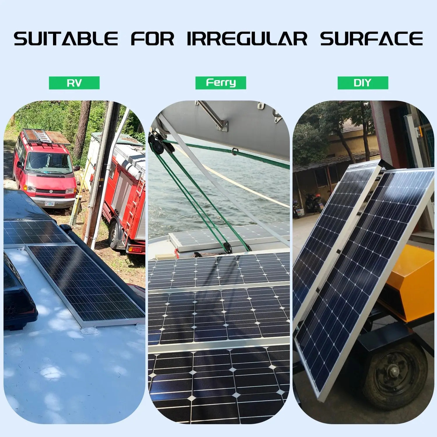 16Pcs/Set Solar Panel Mounting Bracket Kits 4/8 Units Solar Panel Aluminum Mount