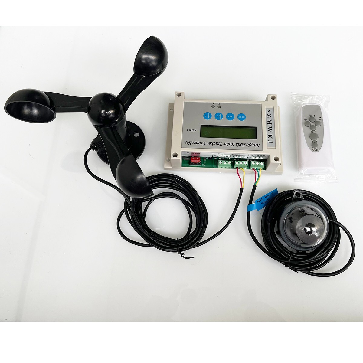 Solar Tracking Single Axis Tracker Controller & Wind Sensor DIY Solar Panel Kits