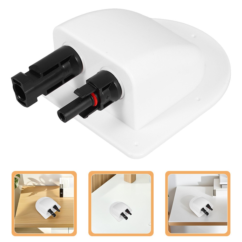 2 Pcs Dual Wire Entry Cable Entry Gland ABS Plastic For Solar Panels