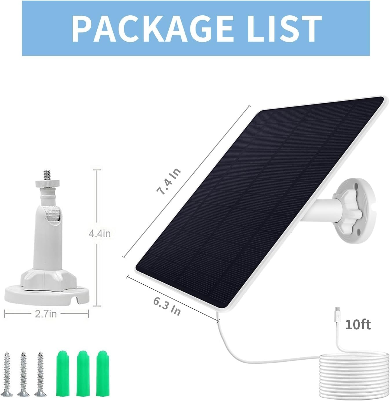 Solar Panel Charger for Arlo Essential 2K Outdoor(2nd Gen)/Essential XL 1Pack