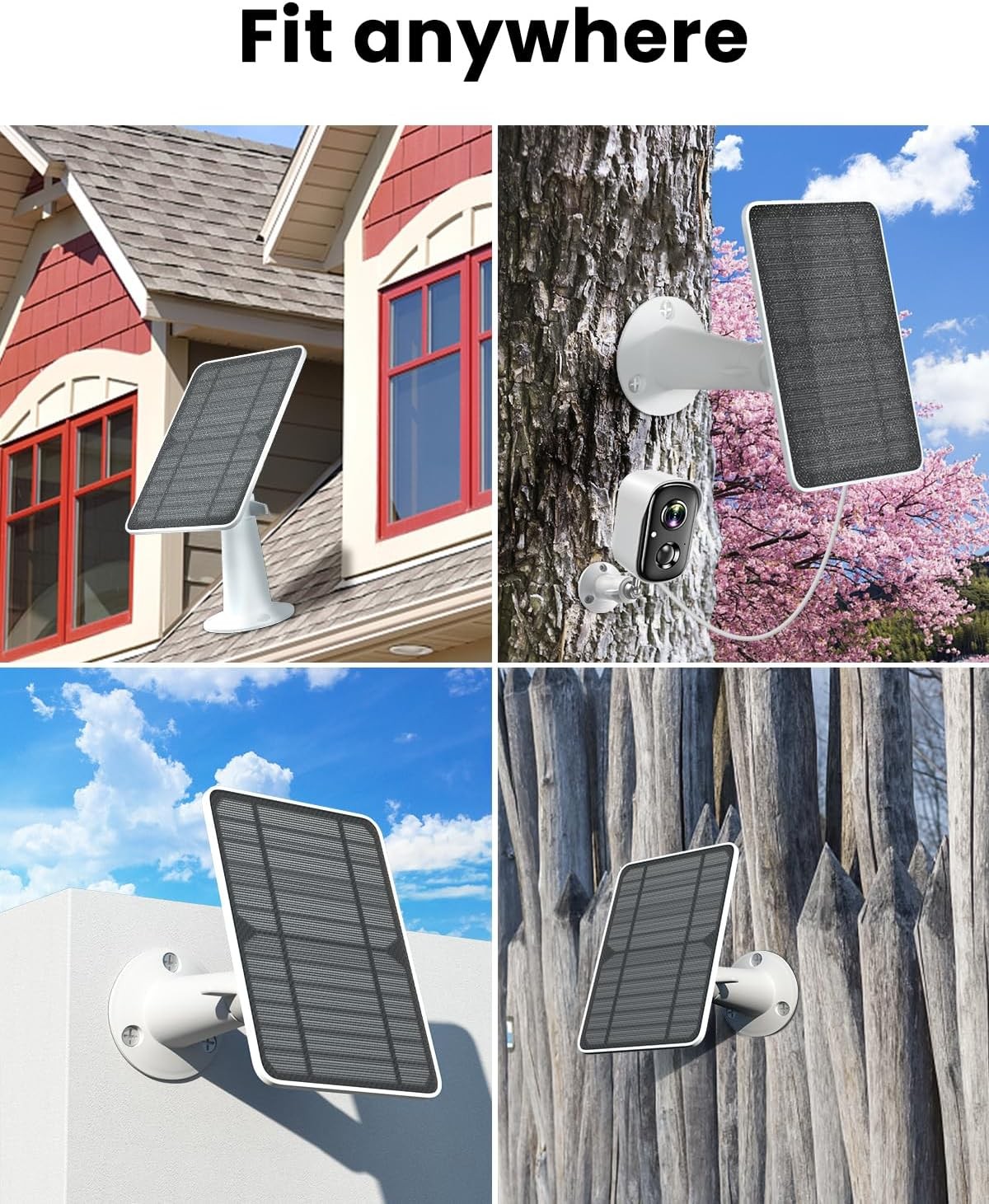 Solar Panel Charger Compatible with Vision Well Battery Powered Wireless Outdoor