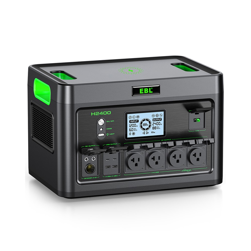 2400W Li-ion Battery Portable Power Station 1843.2Wh for Outdoor Camping Supply