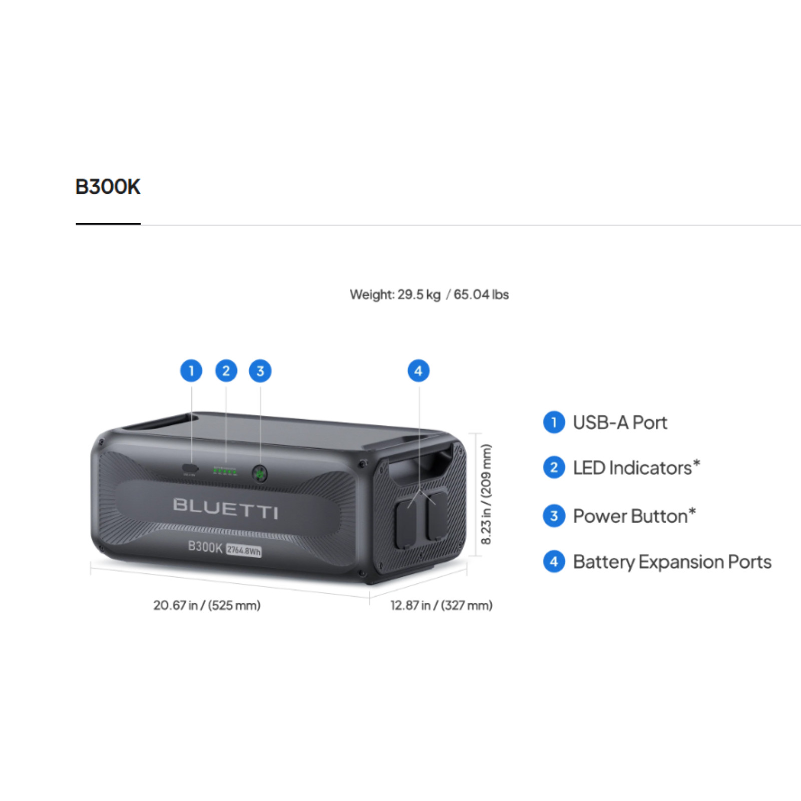 BLUETTI Apex 300 Portable Power Station 16588.8Wh + QTY 5 OF B300K Batteries