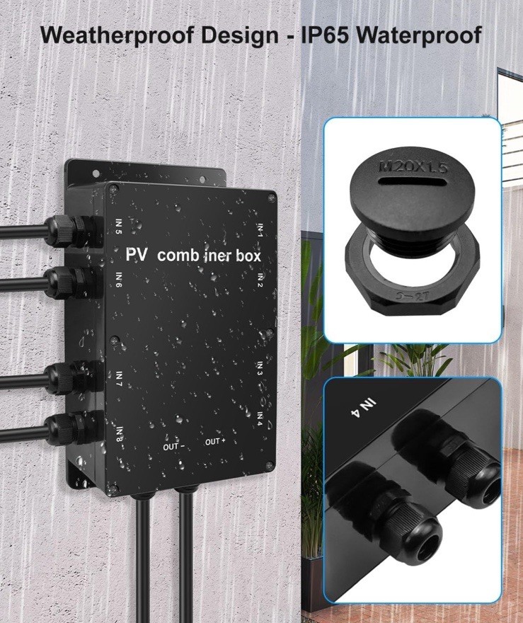 Roof Top PV Combiner Box 8 In 1 Out