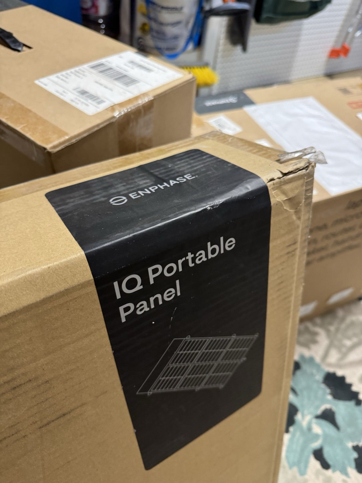 Factory Sealed Enphase IQ 1500 Portable Solar Generator, Panel and Cart Trio