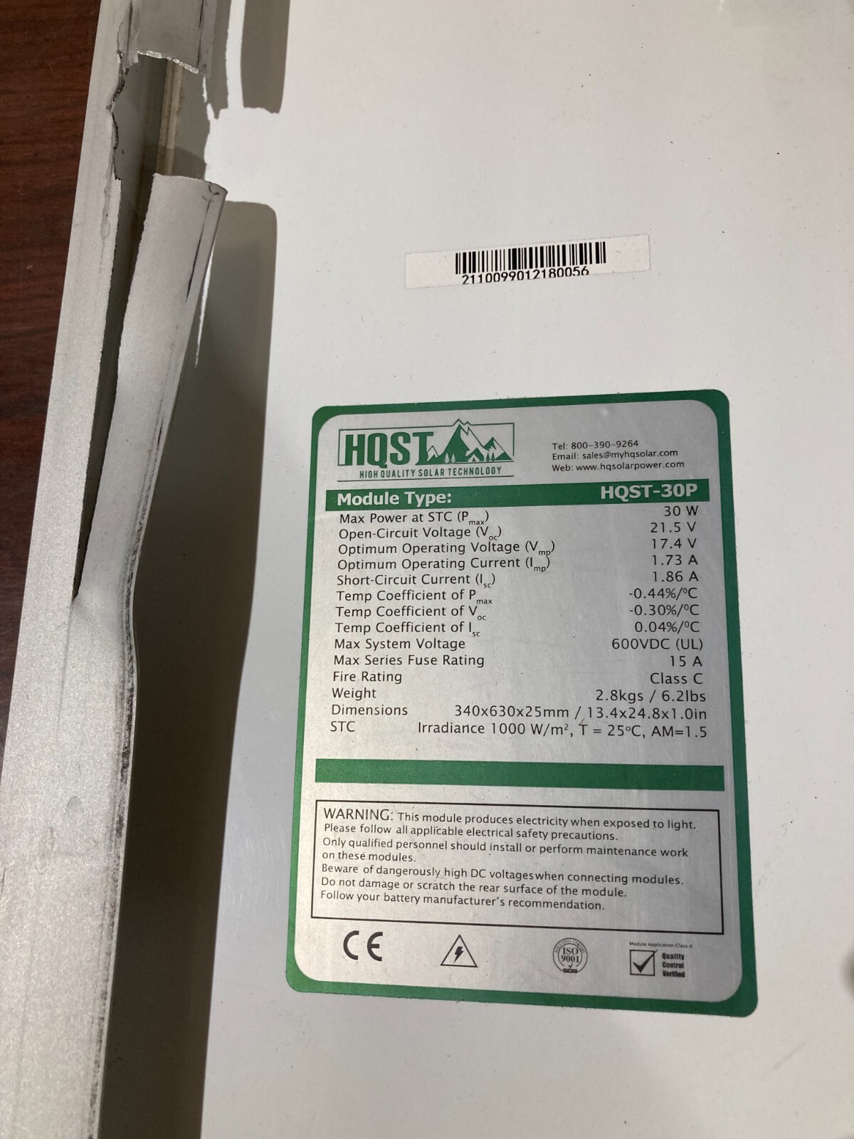 HQST-30P Solar Panel