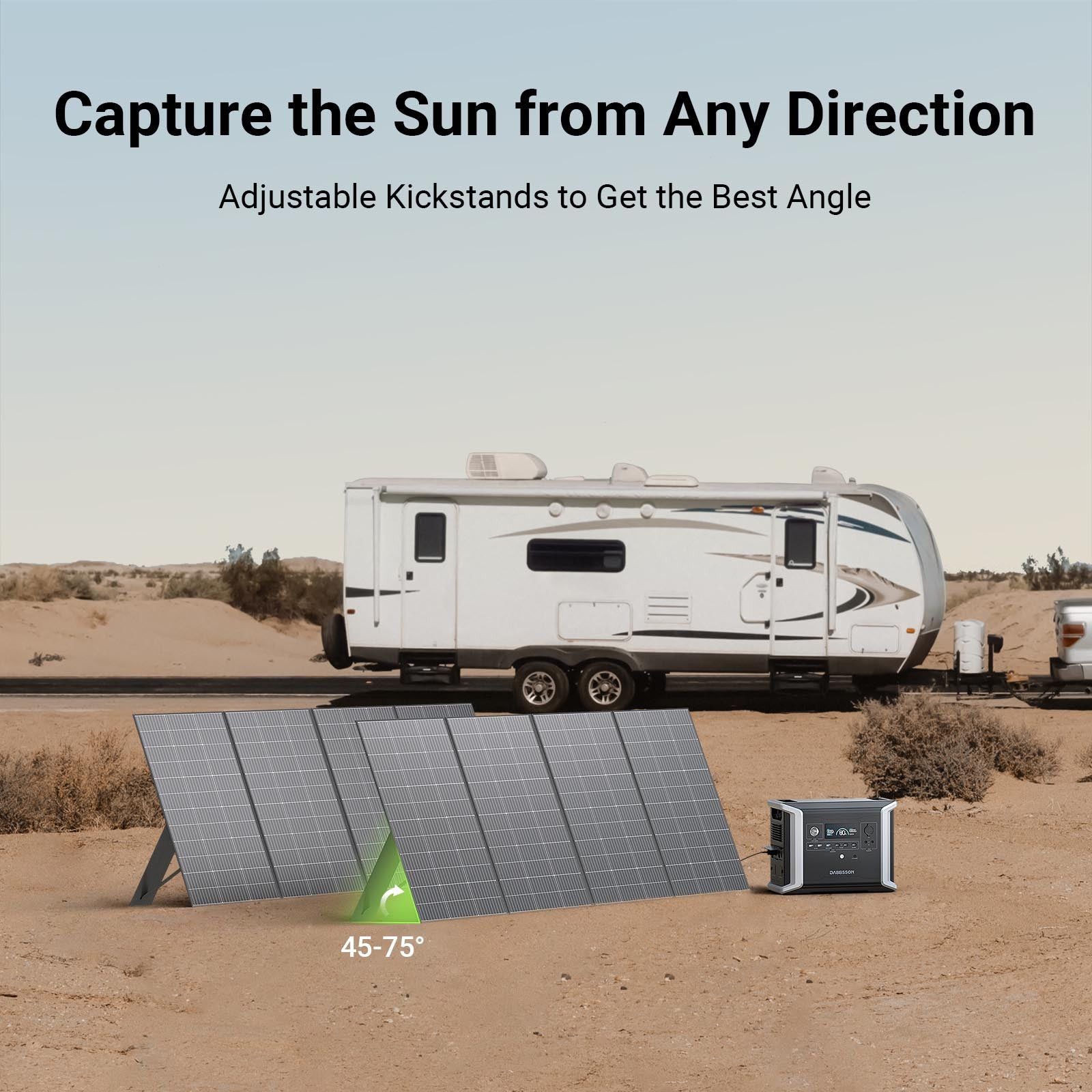 🔥Dabbsson 2200W Solar Generator 2048Wh Portable Power Station &420W Solar Panel