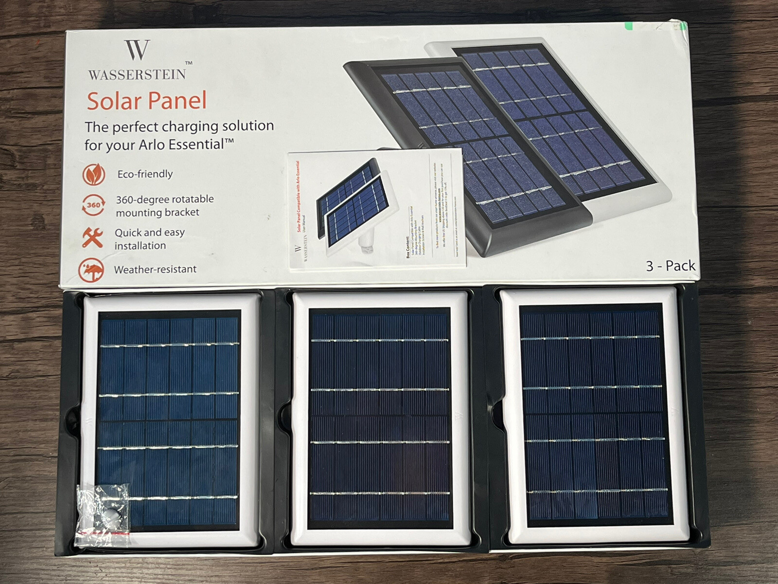 Wasserstein Solar Panel Pack Of 3 White